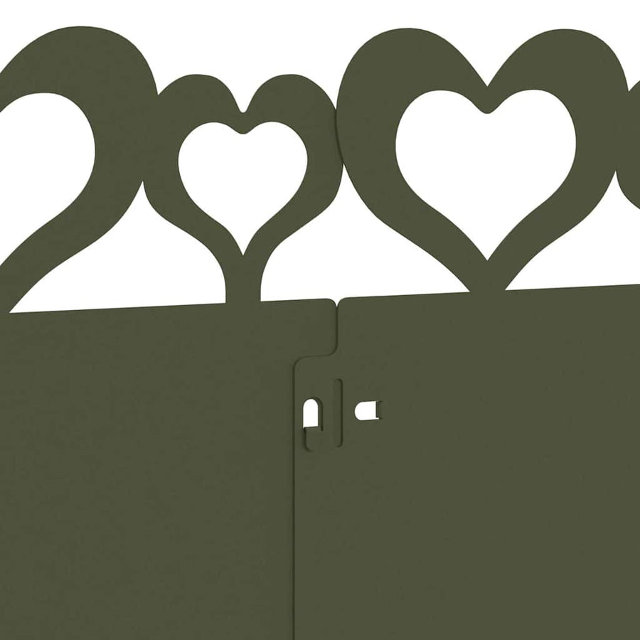 Gazonranden 10 pcs Olijf Groen 103 x 0,05 x 22 cm Staal
