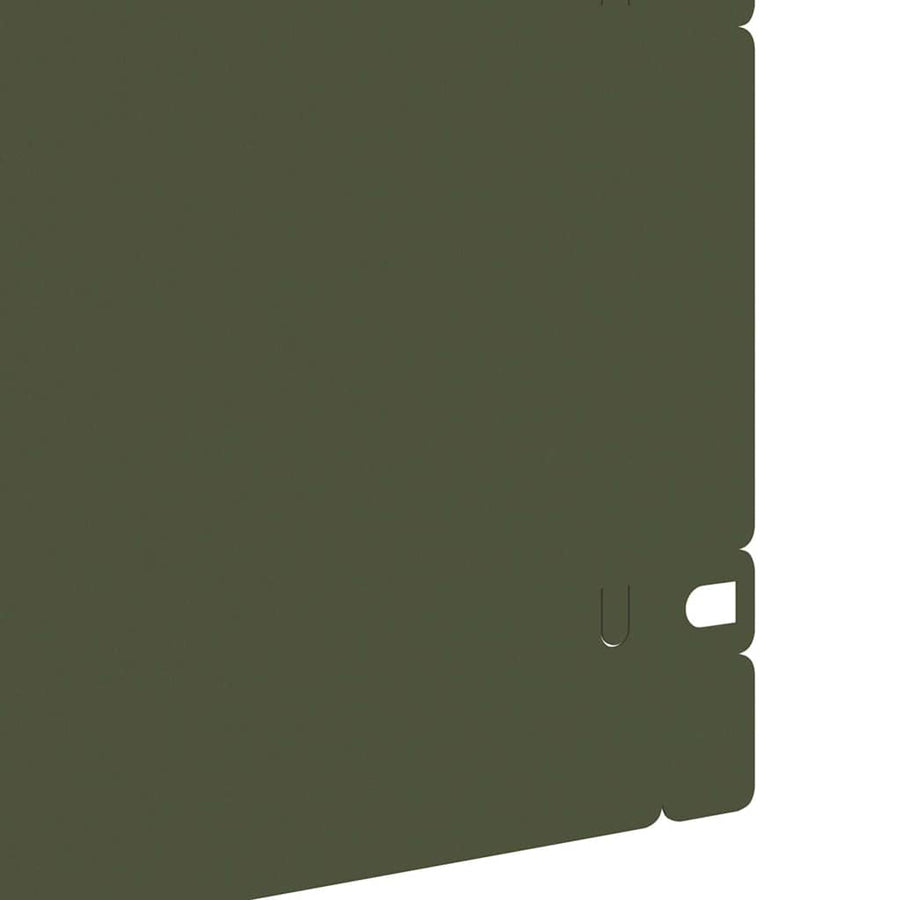 Gazonranden 20 pcs Olijf Groen 103 x 0,05 x 22 cm Staal