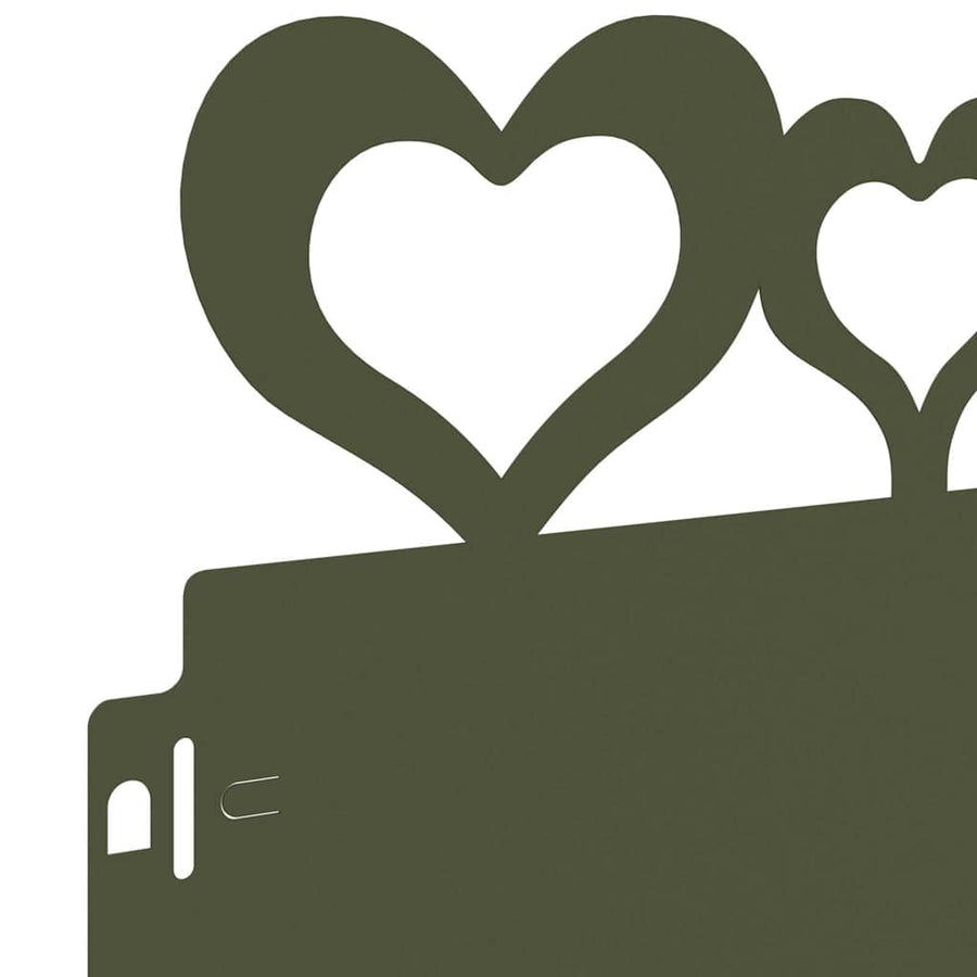 Gazonranden 20 pcs Olijf Groen 103 x 0,05 x 22 cm Staal