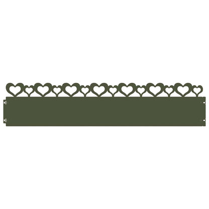 Gazonranden 20 pcs Olijf Groen 103 x 0,05 x 22 cm Staal