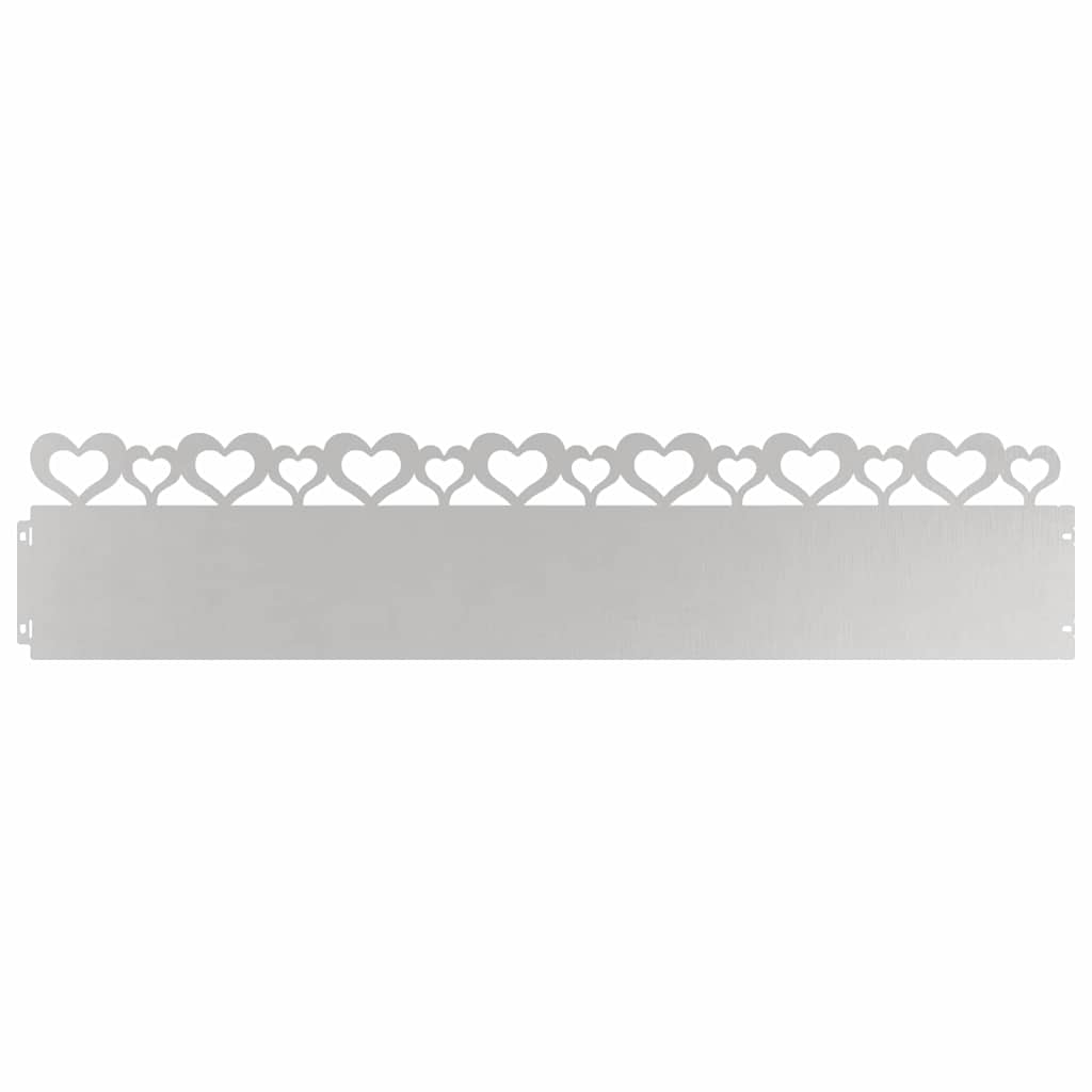 Gazonranden 30 pcs Zilver 103 x 0,05 x 22 cm Roestvrij staal