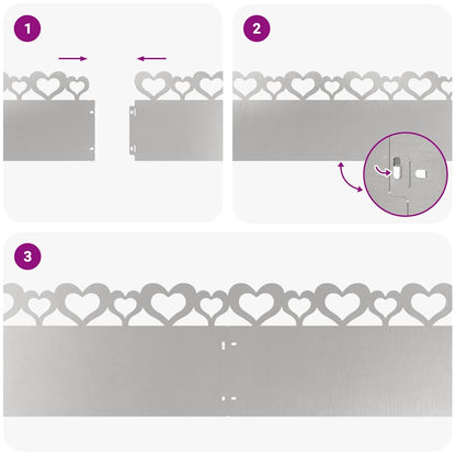 Gazonranden 30 pcs Zilver 103 x 0,05 x 22 cm Roestvrij staal
