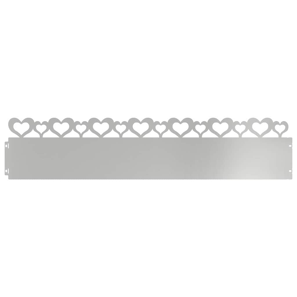 Gazonranden 10 pcs Zilver 103 x 0,05 x 22 cm