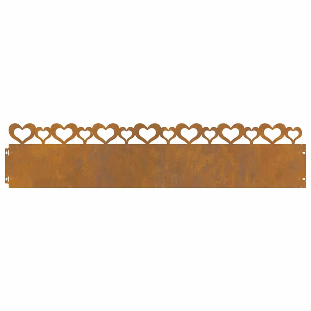Gazonranden 30 pcs Roestig 103 x 0,05 x 22 cm Cortenstaal