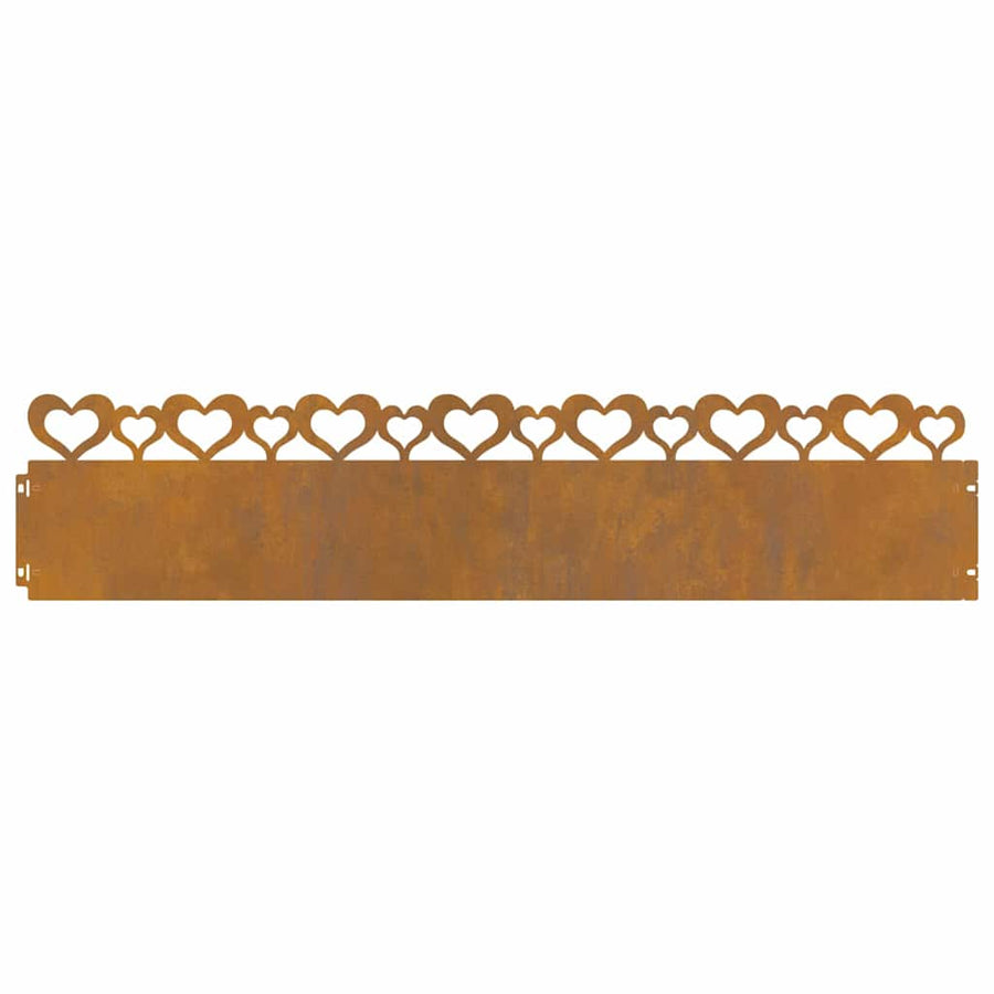Gazonranden 30 pcs Roestig 103 x 0,05 x 22 cm Cortenstaal