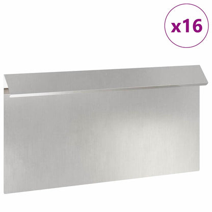 Slakkenhekje 16 pcs Zilver 50 x 3,5 x 25 cm Roestvrij staal