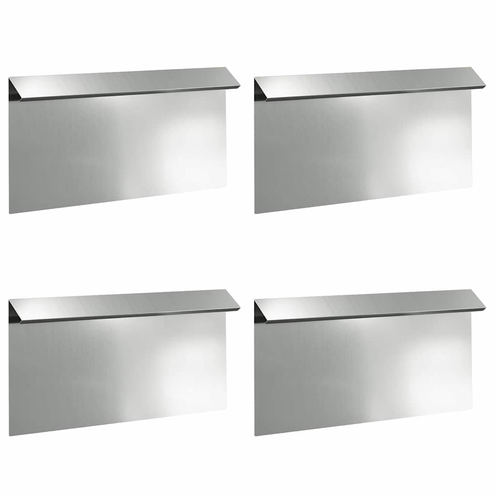 Slakkenhekje 4 pcs Zilver 50 x 3,5 x 25 cm Gegalvaniseerd staal