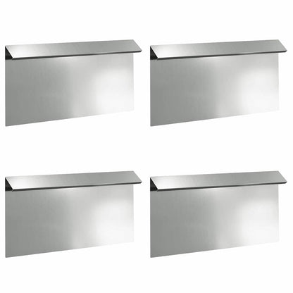 Slakkenhekje 4 pcs Zilver 50 x 3,5 x 25 cm Gegalvaniseerd staal