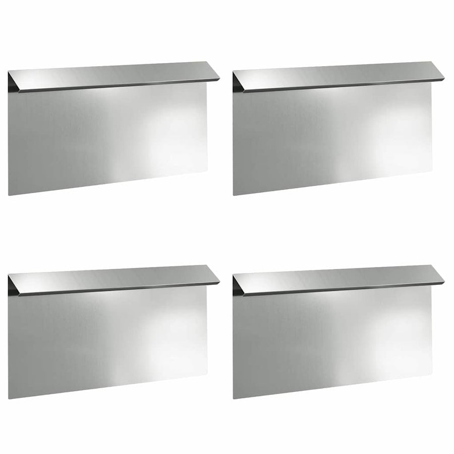 Slakkenhekje 4 pcs Zilver 50 x 3,5 x 25 cm Gegalvaniseerd staal