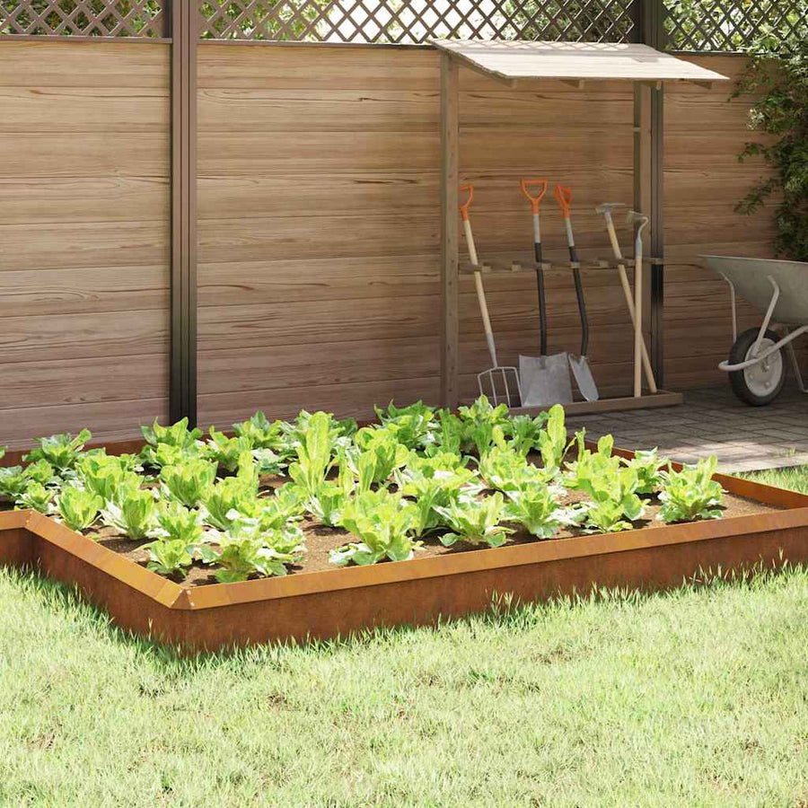 Slakkenhekje Roestig 50 x 3,5 x 25 cm Cortenstaal