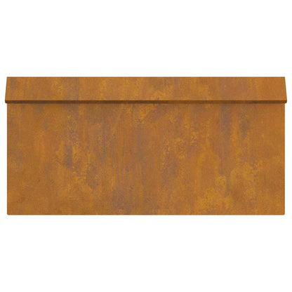Slakkenhekje 4 pcs Roestig 50 x 3,5 x 25 cm Cortenstaal