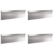 Slakkenhekje 4 pcs Zilver 100 x 3,5 x 25 cm Roestvrij staal