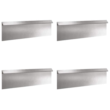 Slakkenhekje 4 pcs Zilver 100 x 3,5 x 25 cm Roestvrij staal
