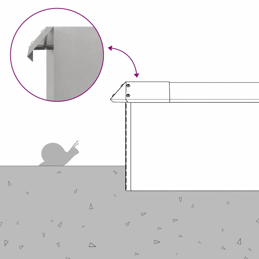 Slakkenhekje 4 pcs Zilver 100 x 3,5 x 25 cm Roestvrij staal