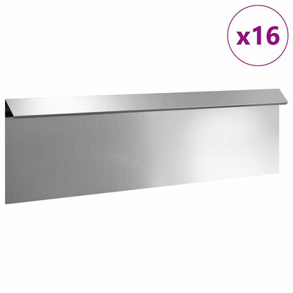 Slakkenhekje 16 pcs Zilver 100 x 3,5 x 25 cm