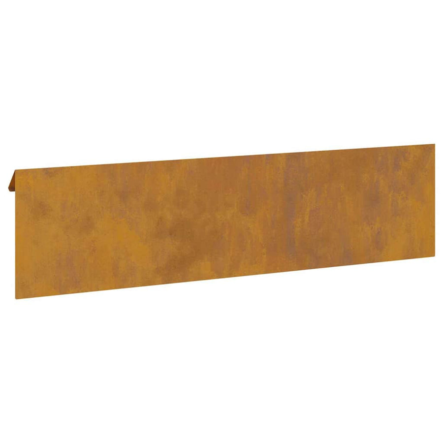 Slakkenhekje 4 pcs Roestig 100 x 3,5 x 25 cm Cortenstaal
