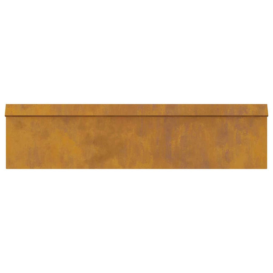 Slakkenhekje 16 pcs Roestig 100 x 3,5 x 25 cm Cortenstaal