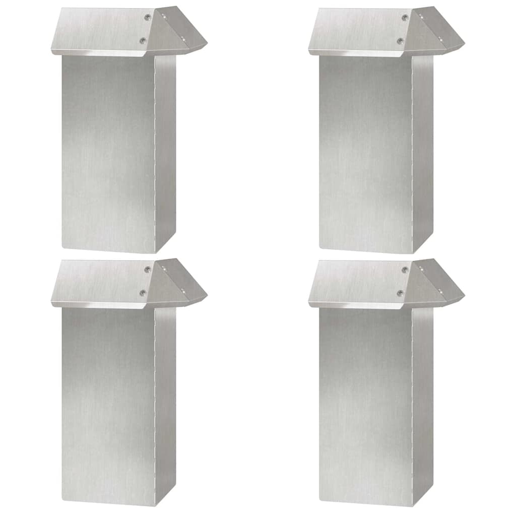 Slakkenhekje 4 pcs Zilver 13,5 x 13,5 x 25 cm Roestvrij staal