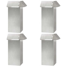 Slakkenhekje 4 pcs Zilver 13,5 x 13,5 x 25 cm Roestvrij staal