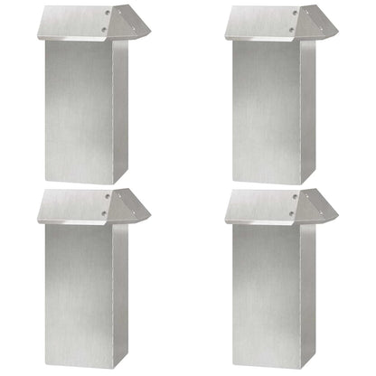 Slakkenhekje 4 pcs Zilver 13,5 x 13,5 x 25 cm Roestvrij staal