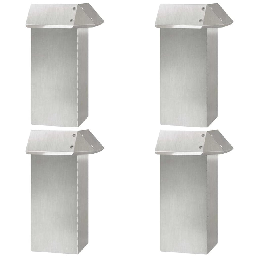 Slakkenhekje 4 pcs Zilver 13,5 x 13,5 x 25 cm Roestvrij staal