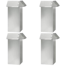 Slakkenhekje 4 pcs Zilver 13,5 x 13,5 x 25 cm