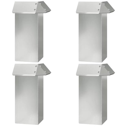 Slakkenhekje 4 pcs Zilver 13,5 x 13,5 x 25 cm