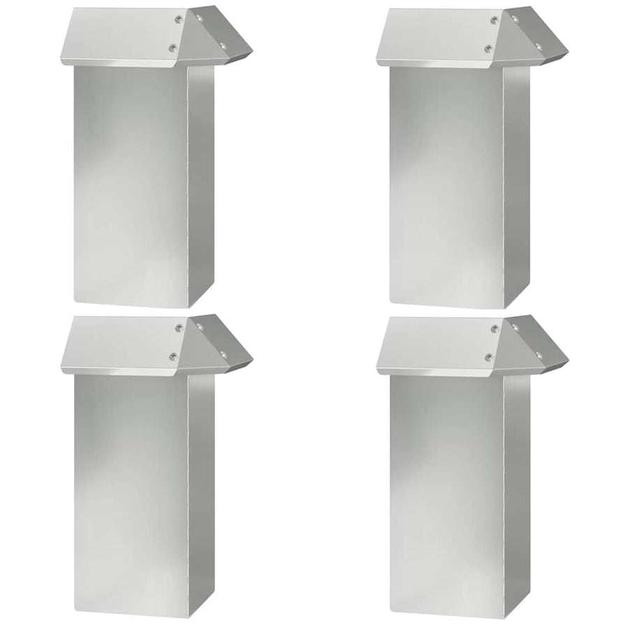Slakkenhekje 4 pcs Zilver 13,5 x 13,5 x 25 cm