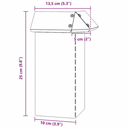 Slakkenhekje 4 pcs Zilver 13,5 x 13,5 x 25 cm