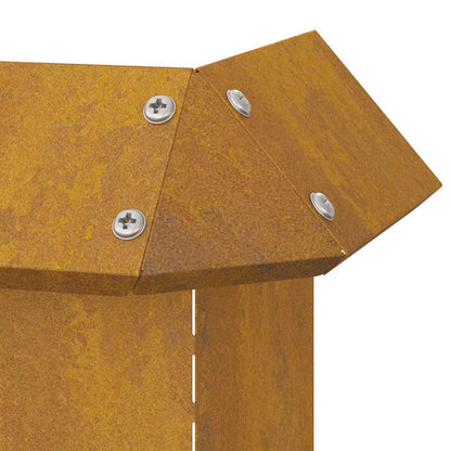 Slakkenhekje Roestig 13,5 x 13,5 x 25 cm Cortenstaal
