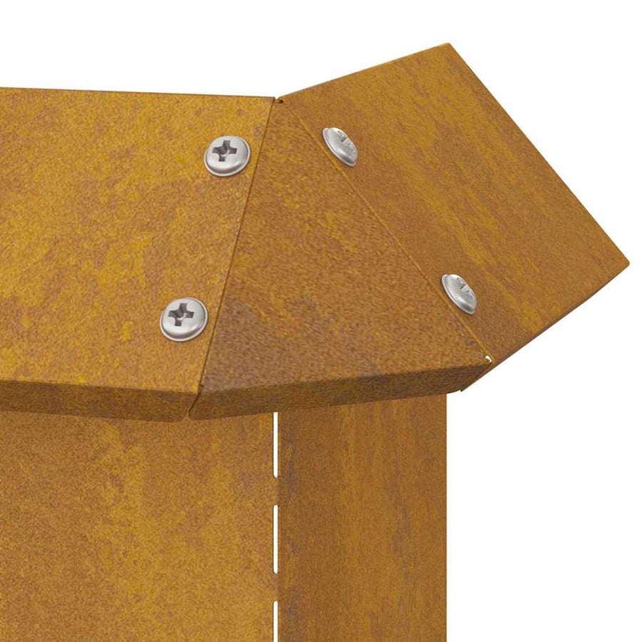 Slakkenhekje Roestig 13,5 x 13,5 x 25 cm Cortenstaal