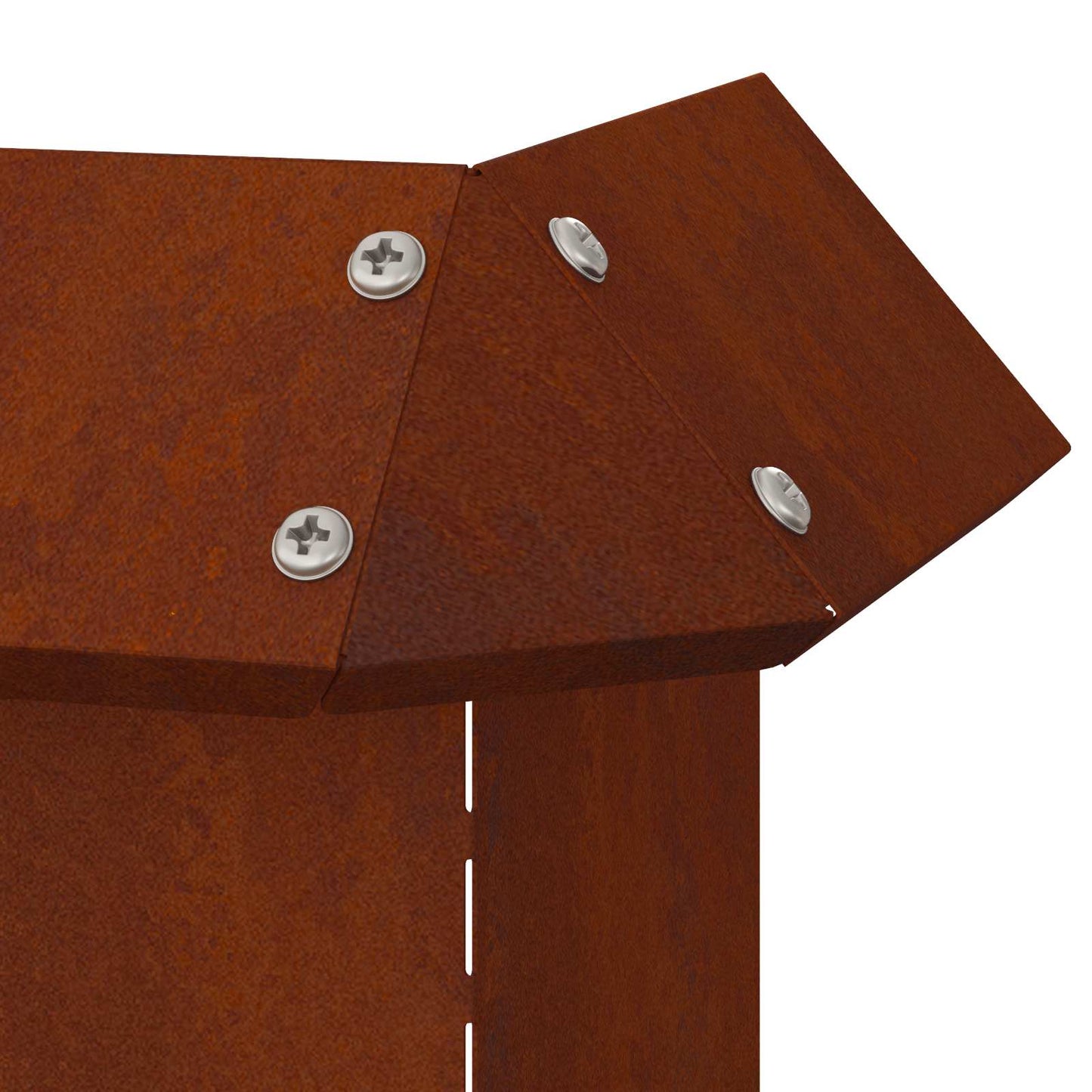 Slakkenhekje 4 pcs Roestig 13,5 x 13,5 x 25 cm Cortenstaal