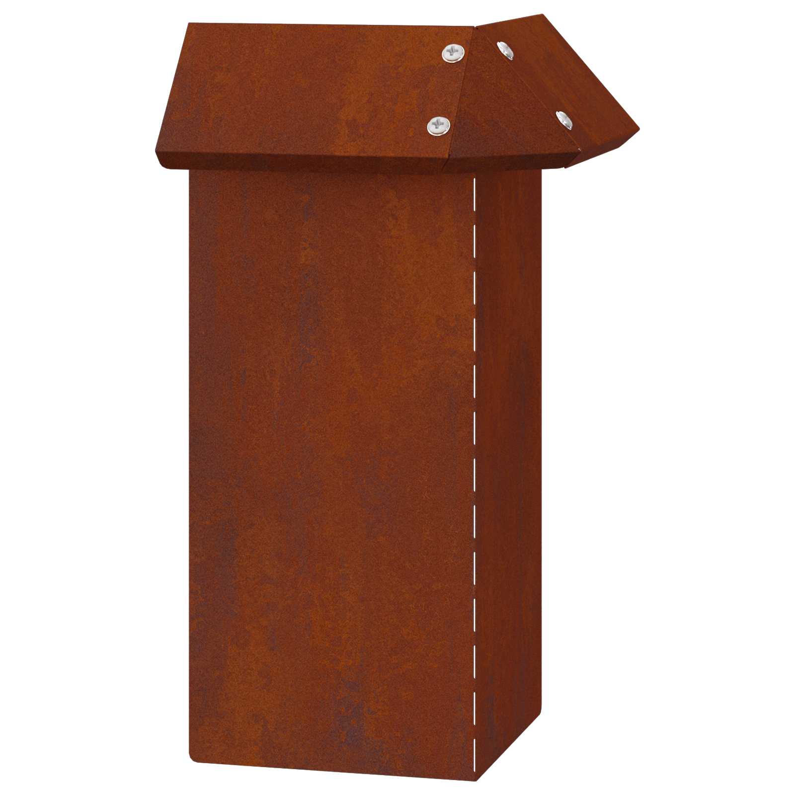 Slakkenhekje 4 pcs Roestig 13,5 x 13,5 x 25 cm Cortenstaal