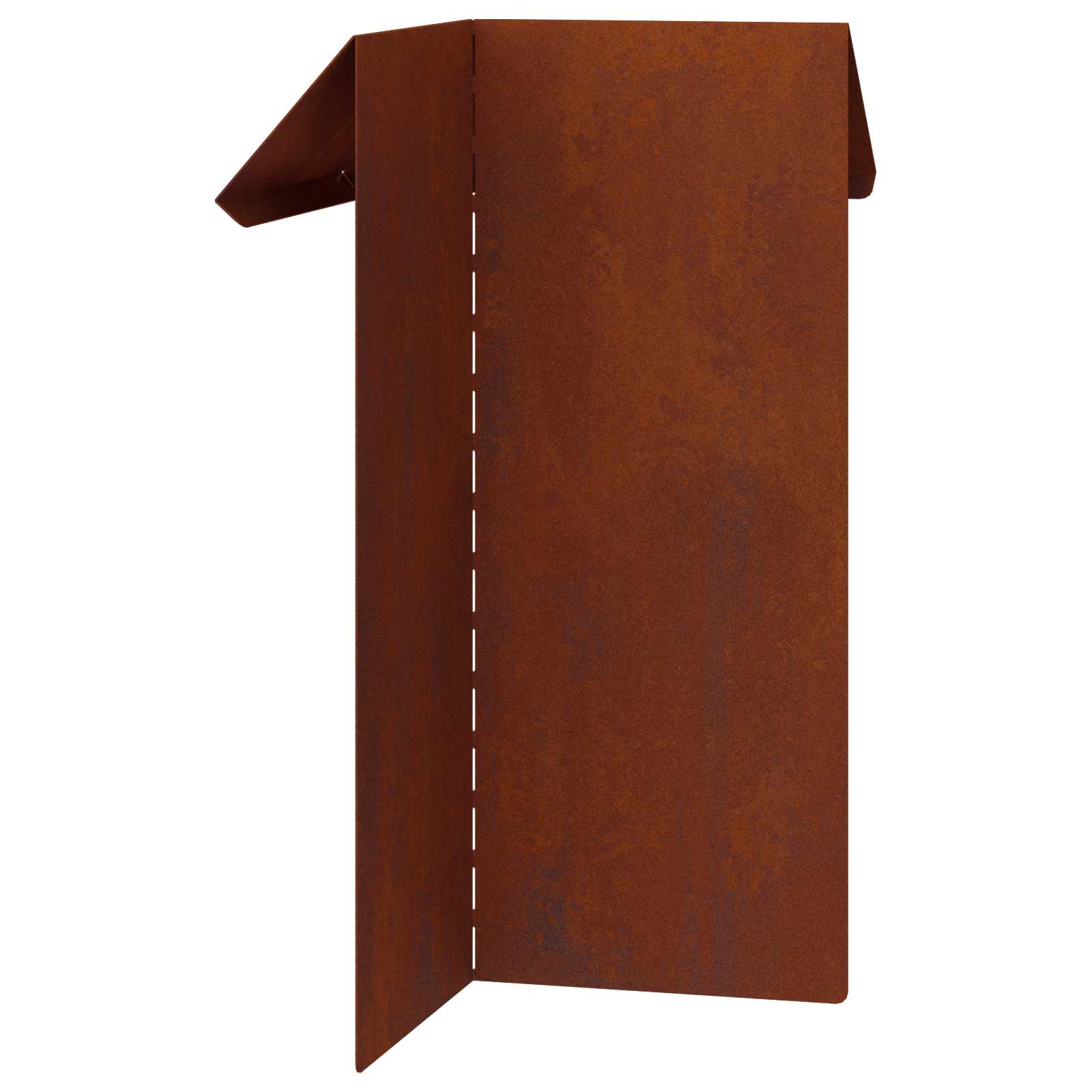 Slakkenhekje 4 pcs Roestig 13,5 x 13,5 x 25 cm Cortenstaal