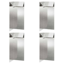 Slakkenhekje 4 pcs Zilver 10 x 10 x 25 cm Roestvrij staal