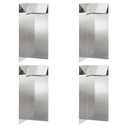 Slakkenhekje 4 pcs Zilver 10 x 10 x 25 cm Roestvrij staal