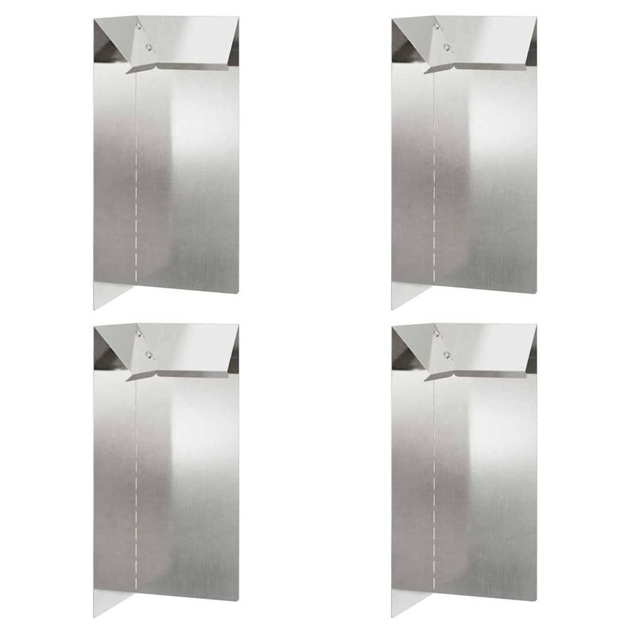 Slakkenhekje 4 pcs Zilver 10 x 10 x 25 cm Roestvrij staal