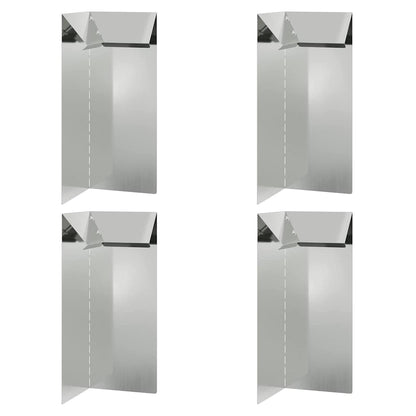 Slakkenhekje 4 pcs Zilver 10 x 10 x 25 cm Gegalvaniseerd staal