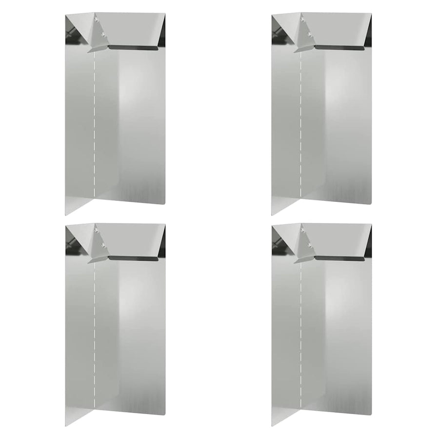 Slakkenhekje 4 pcs Zilver 10 x 10 x 25 cm Gegalvaniseerd staal
