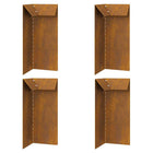Snail fence 4 pcs Rusty 10 x 10 x 25 cm Corten steel