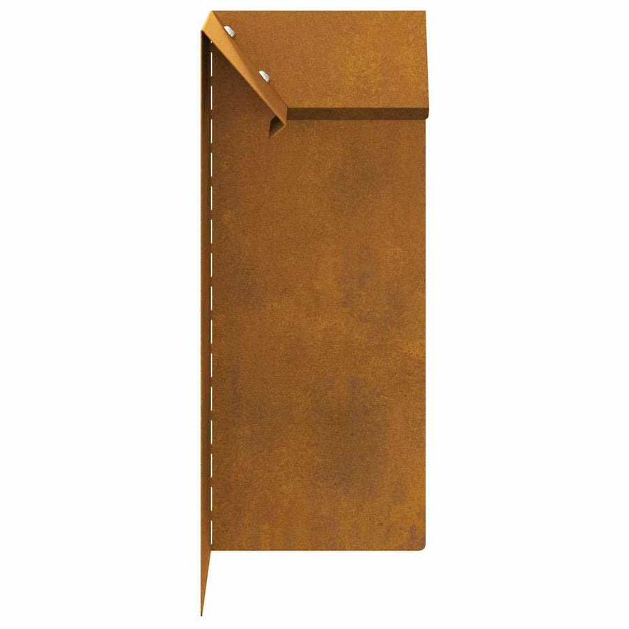 Slakkenhekje 4 pcs Roestig 10 x 10 x 25 cm Cortenstaal