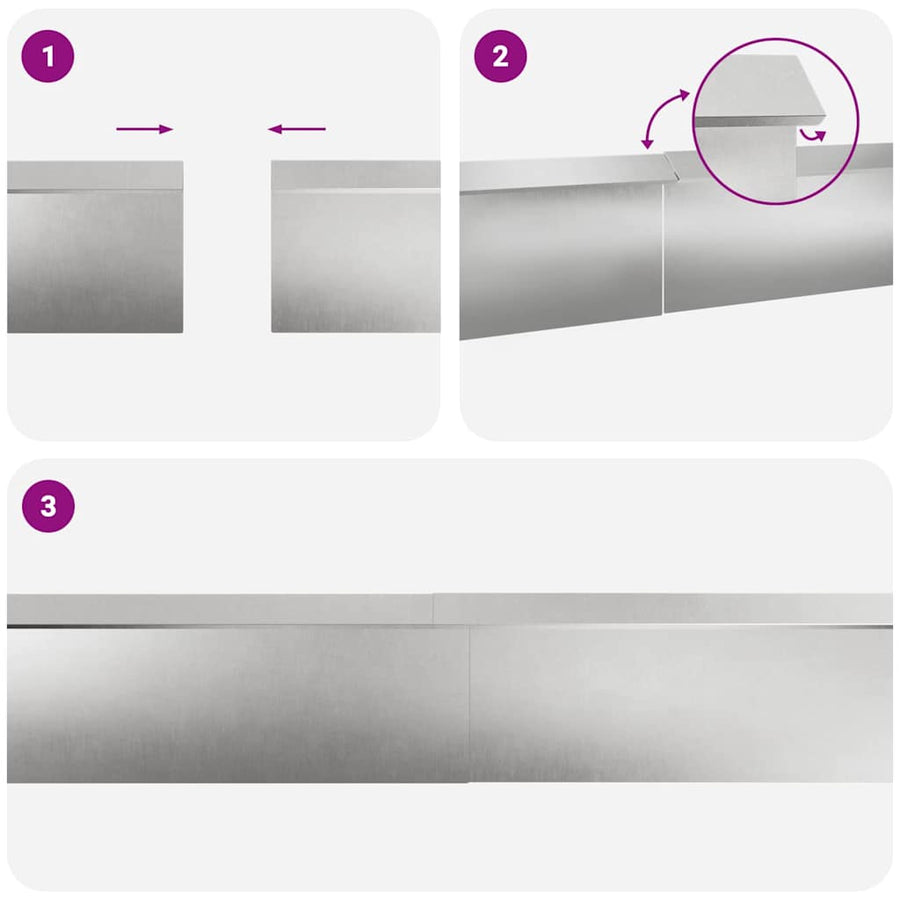 Slakkenhekken 8 pcs Zilver Roestvrij staal