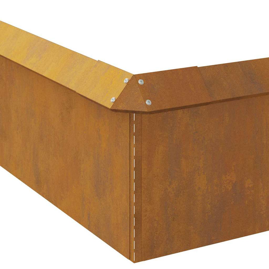 Slakkenhekken 8 pcs Roestig Cortenstaal
