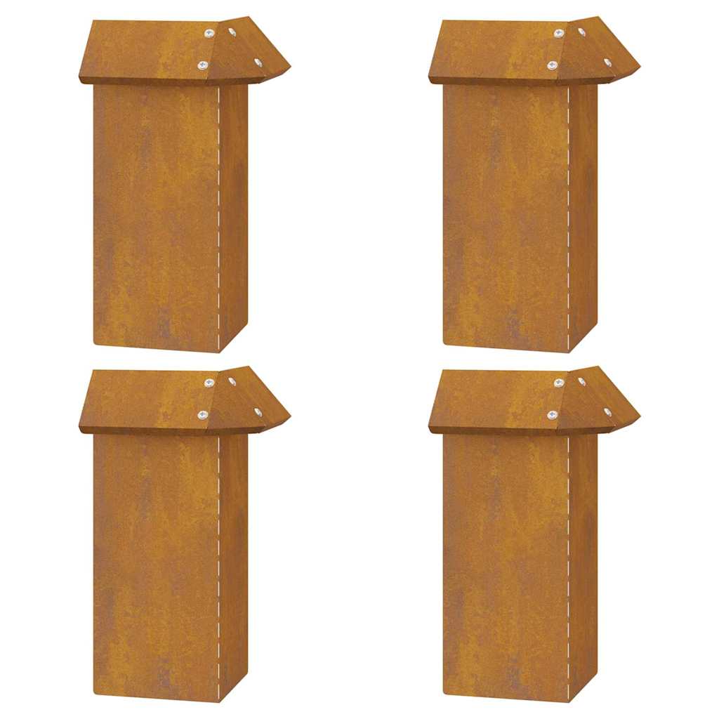 Slakkenhekken 8 pcs Roestig Cortenstaal