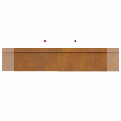 Slakkenhekken 8 pcs Roestig Cortenstaal
