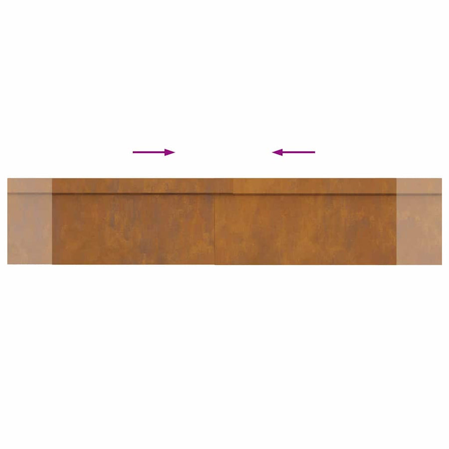 Slakkenhekken 8 pcs Roestig Cortenstaal