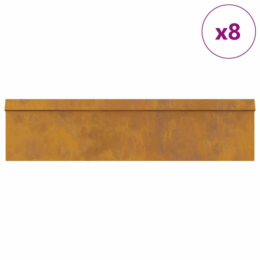 Slakkenhekken 12 pcs Roestig Cortenstaal