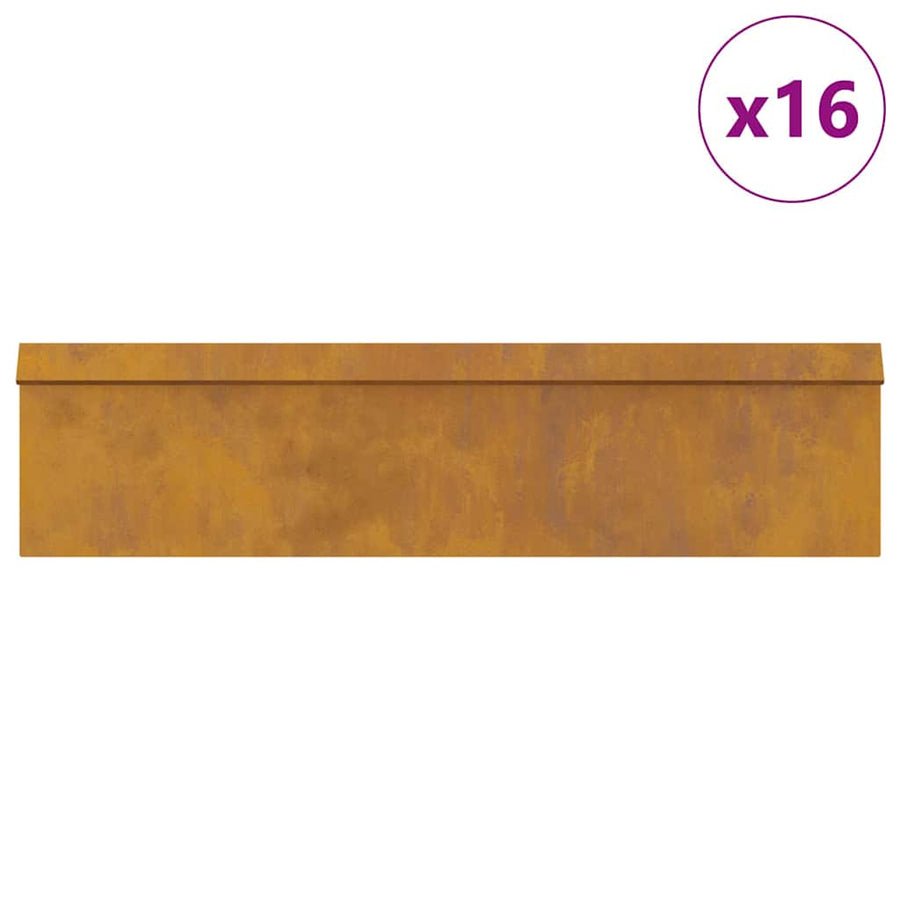 Slakkenhekken 20 pcs Roestig Cortenstaal