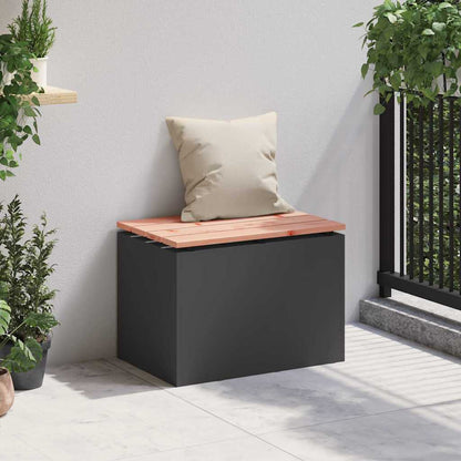 Tuinbank Zwart 60 x 40 x 43 cm Massief douglas hout en staal