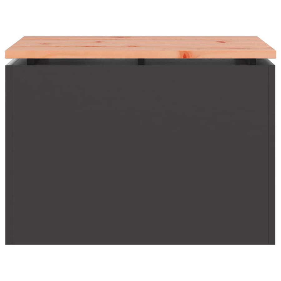 Tuinbank Zwart 60 x 40 x 43 cm Massief douglas hout en staal